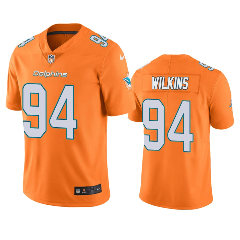 Men's Miami Dolphins #94 Christian Wilkins Orange Color Rush Limited Stitched NFL Jersey